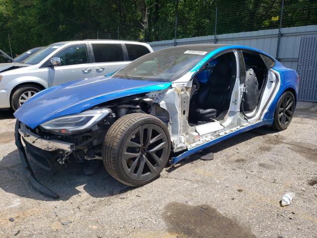 5YJSA1E64MF438794 - 2021 TESLA MODEL S BLUE photo 1