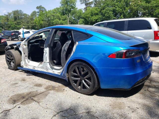 5YJSA1E64MF438794 - 2021 TESLA MODEL S BLUE photo 2