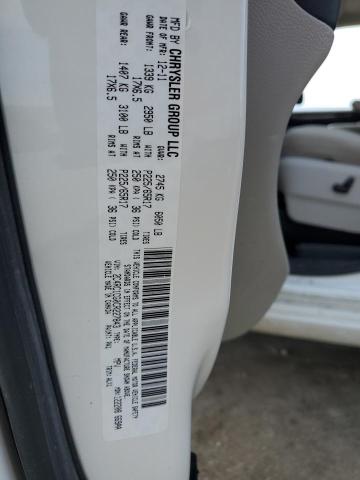 2C4RC1CG0CR227843 - 2012 CHRYSLER TOWN & COU TOURING L WHITE photo 13