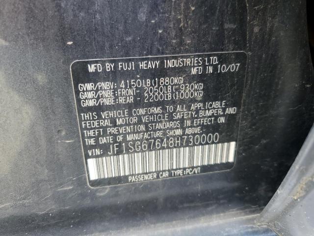 JF1SG67648H730000 - 2008 SUBARU FORESTER 2.5X LL BEAN GRAY photo 13