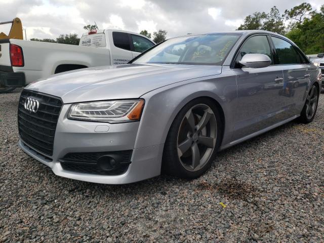 WAU44AFD6JN000625 - 2018 AUDI A8 L QUATTRO SILVER photo 1