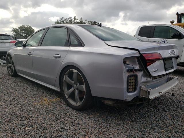 WAU44AFD6JN000625 - 2018 AUDI A8 L QUATTRO SILVER photo 2