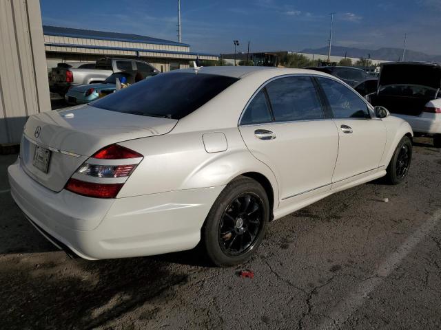 WDDNG71X17A075208 - 2007 MERCEDES-BENZ S 550 WHITE photo 3