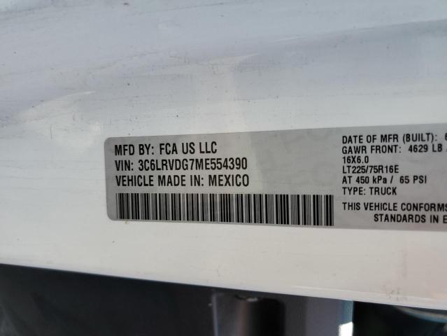 3C6LRVDG7ME554390 - 2021 RAM PROMASTER 2500 HIGH WHITE photo 13