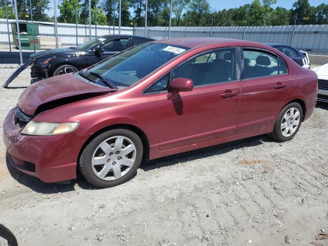 2HGFA16529H335898 - 2009 HONDA CIVIC LX BURGUNDY photo 1