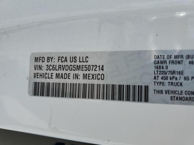 3C6LRVDG5ME507214 - 2021 RAM PROMASTER 2500 HIGH 白色 照片 13