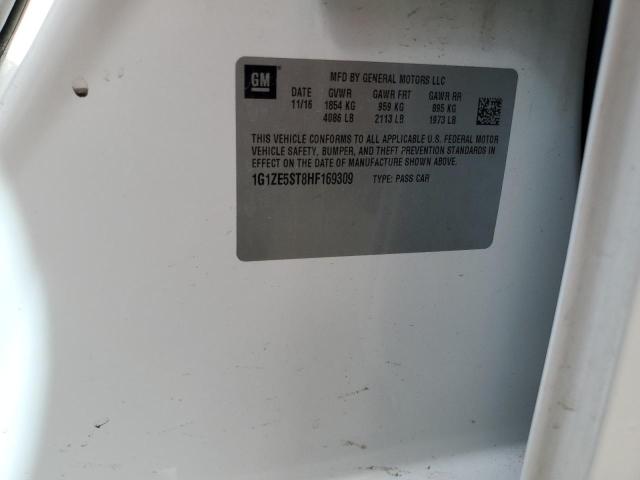 1G1ZE5ST8HF169309 - 2017 CHEVROLET MALIBU LT 白色 照片 12