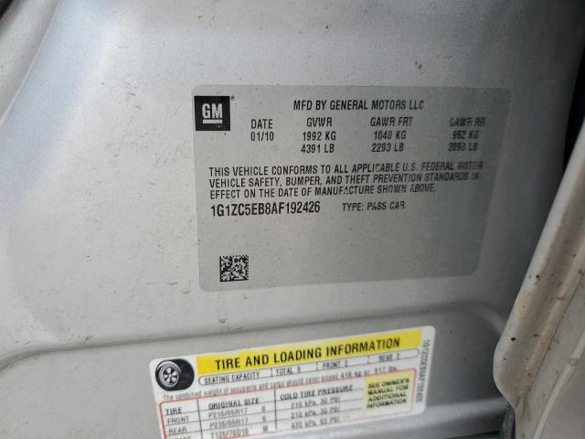 1G1ZC5EB8AF192426 - 2010 CHEVROLET MALIBU 1LT SILVER photo 12
