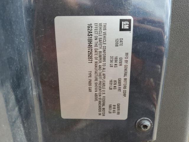 1G2AS18H497262871 - 2009 PONTIAC G5 Bleu photo 12