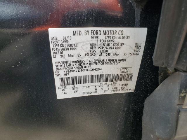 1FM5K7D86DGC04254 - 2013 FORD EXPLORER XLT Qara foto 13