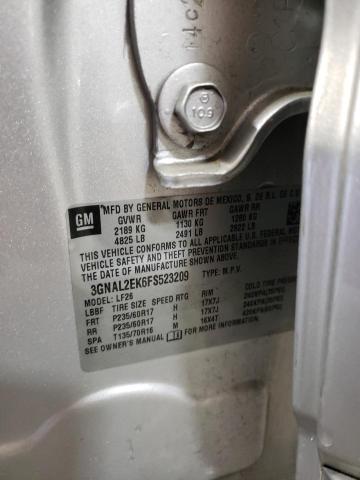 3GNAL2EK6FS523209 - 2015 CHEVROLET CAPTIVA LS 银色 照片 12