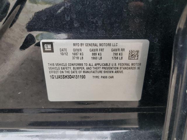 1G1JA5SH3D4131190 - 2013 CHEVROLET SONIC LS BLACK photo 12