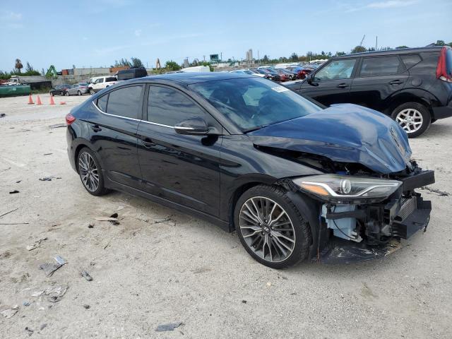 KMHD04LB6JU589938 - 2018 HYUNDAI ELANTRA SPORT BLACK photo 4