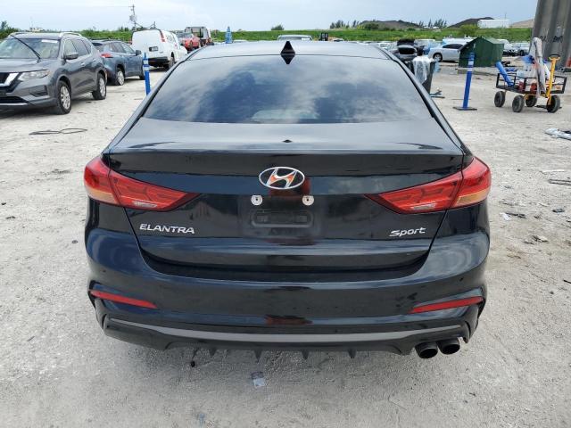 KMHD04LB6JU589938 - 2018 HYUNDAI ELANTRA SPORT BLACK photo 6