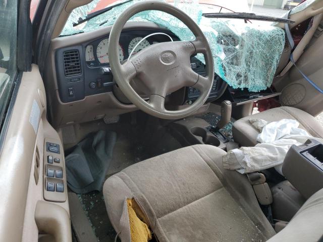 5TEGN92N03Z232888 - 2003 TOYOTA TACOMA DOUBLE CAB PRERUNNER RED photo 8