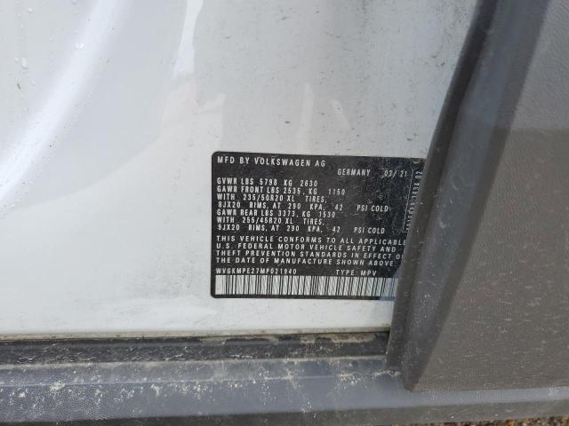 WVGKMPE27MP021940 - 2021 VOLKSWAGEN ID.4 PRO S თეთრი ფოტო 13