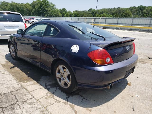 KMHHM65D24U140034 - 2004 HYUNDAI TIBURON BLUE photo 2