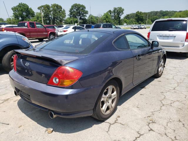 KMHHM65D24U140034 - 2004 HYUNDAI TIBURON BLUE photo 3