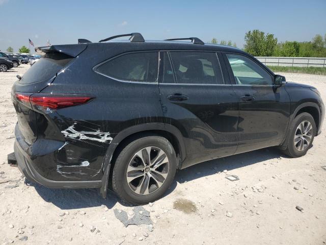 5TDGZRBH9MS122161 - 2021 TOYOTA HIGHLANDER XLE BLACK photo 3