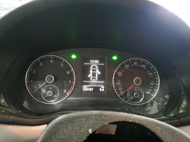 1VWBH7A39CC064301 - 2012 VOLKSWAGEN PASSAT SE შავი ფოტო 9