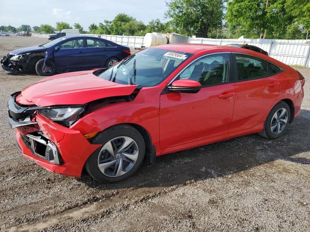 2HGFC2F50LH010710 - 2020 HONDA CIVIC LX RED photo 1