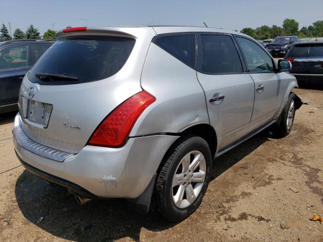 JN8AZ08W76W531256 - 2006 NISSAN MURANO SL SILVER photo 3