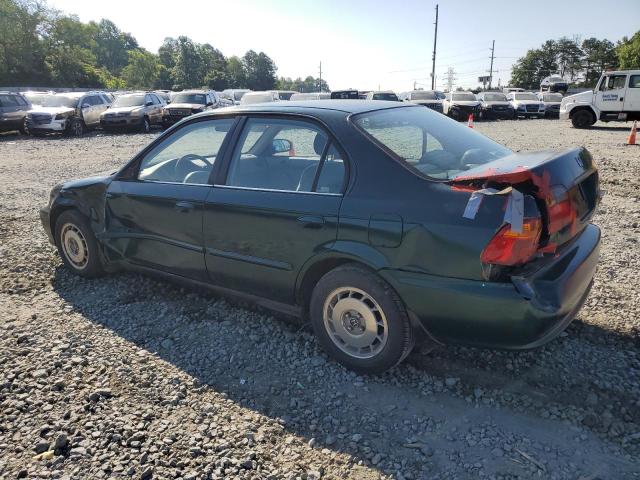 2HGEJ6611YH557613 - 2000 HONDA CIVIC BASE GREEN photo 2