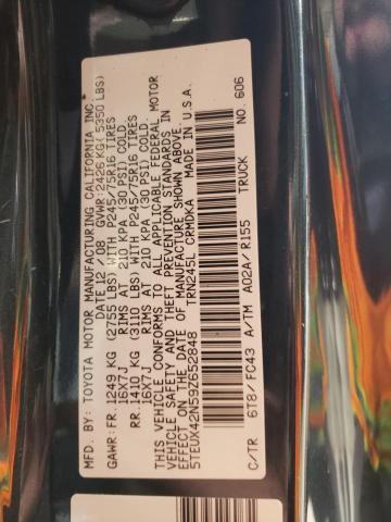 5TEUX42N59Z652848 - 2009 TOYOTA TACOMA ACCESS CAB მწვანე ფოტო 12