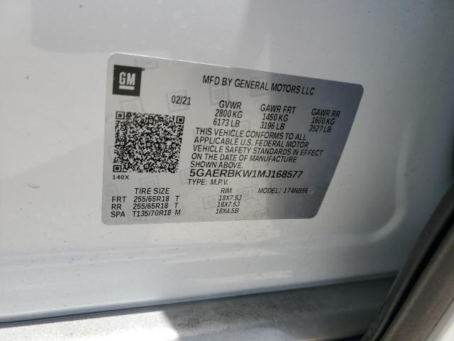 5GAERBKW1MJ168577 - 2021 BUICK ENCLAVE ESSENCE თეთრი ფოტო 14