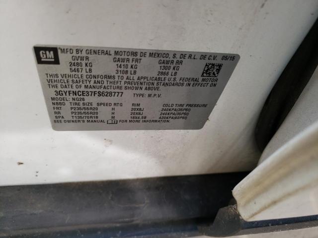 3GYFNCE37FS628777 - 2015 CADILLAC SRX PERFORMANCE COLLECTION Ақ фото 13