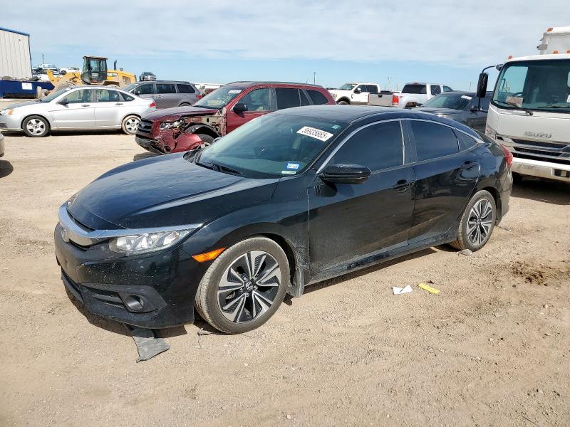 JHMFC1F74JX031352 - 2018 HONDA CIVIC EXL BLACK photo 1