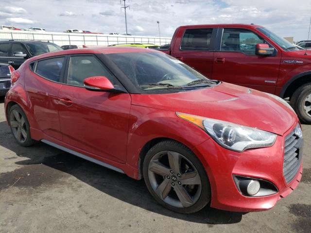 KMHTC6AE9EU190328 - 2014 HYUNDAI VELOSTER TURBO RED photo 4