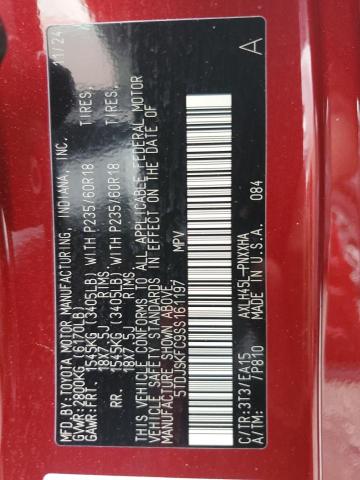 5TDJSKFC9SS161197 - 2025 TOYOTA SIENNA XLE ბურგუნდია ფოტო 13