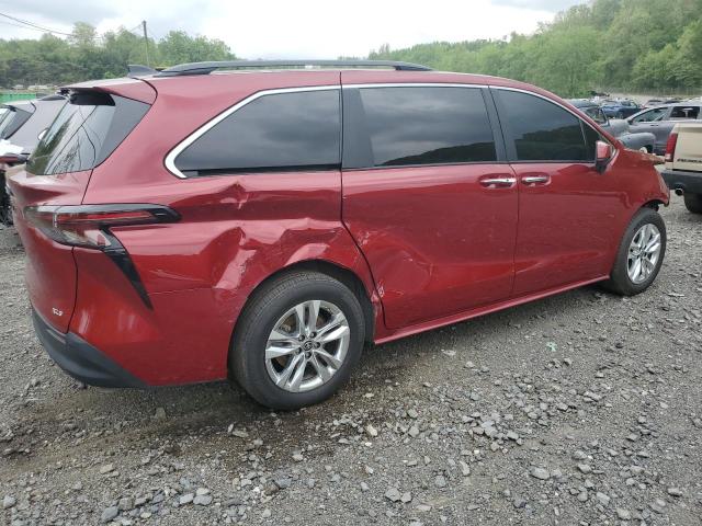 5TDJSKFC9SS161197 - 2025 TOYOTA SIENNA XLE ბურგუნდია ფოტო 3