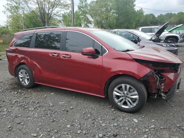 5TDJSKFC9SS161197 - 2025 TOYOTA SIENNA XLE ბურგუნდია ფოტო 4