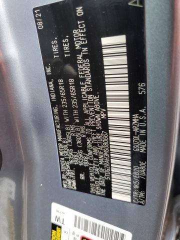 5TDGZRAH3MS080667 - 2021 TOYOTA HIGHLANDER XLE ლურჯი ფოტო 14