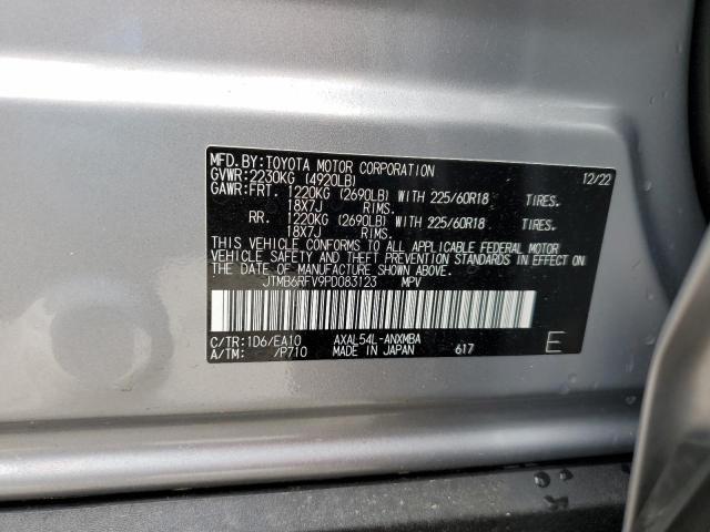 JTMB6RFV9PD083123 - 2023 TOYOTA RAV4 XLE PREMIUM SILVER photo 13