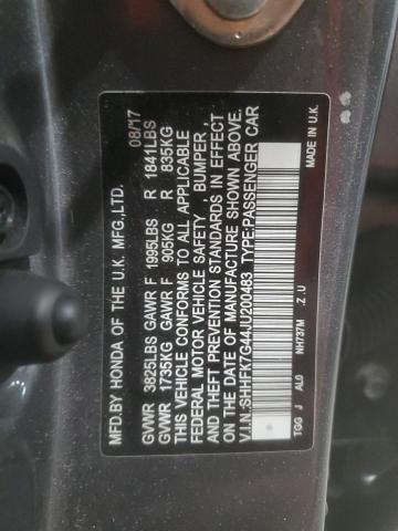 SHHFK7G44JU200483 - 2018 HONDA CIVIC SPORT 灰色 照片 13