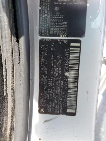 WBADN63403GN88205 - 2003 BMW 540 I AUTOMATIC 灰色 照片 12