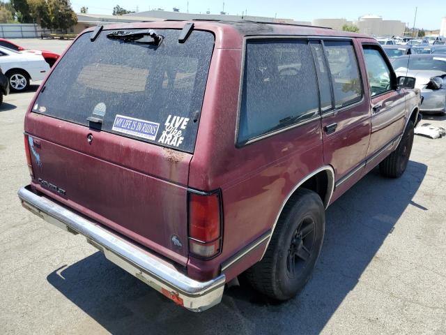 1GNCS13W6P2189417 - 1993 CHEVROLET BLAZER S10 BURGUNDY photo 3