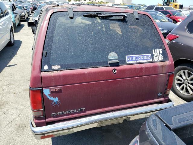 1GNCS13W6P2189417 - 1993 CHEVROLET BLAZER S10 BURGUNDY photo 6