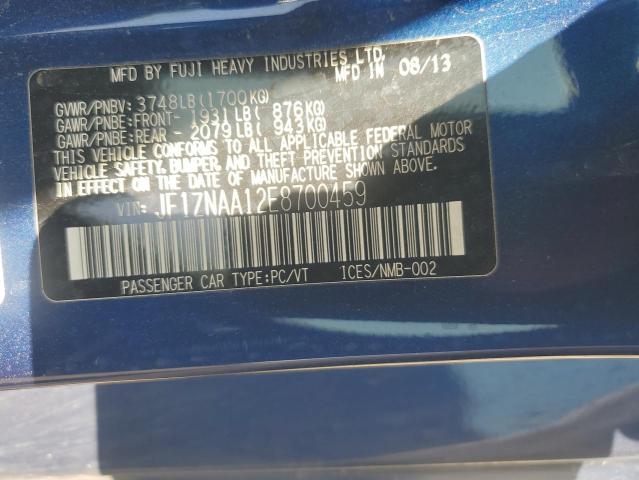 JF1ZNAA12E8700459 - 2014 TOYOTA SCION FR-S ლურჯი ფოტო 12