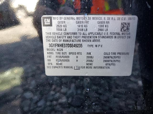 3GYFNHE37DS649235 - 2013 CADILLAC SRX PERFORMANCE COLLECTION BLACK photo 13