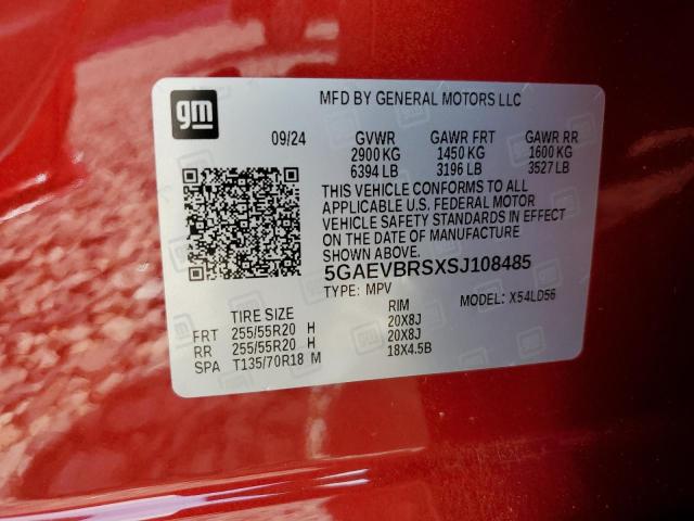 5GAEVBRSXSJ108485 - 2025 BUICK ENCLAVE SPORT TOURING RED photo 13