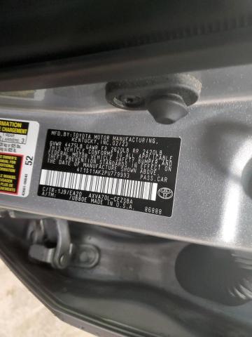 4T1S11AK2PU779993 - 2023 TOYOTA CAMRY SE NIGHT SHADE SILVER photo 12