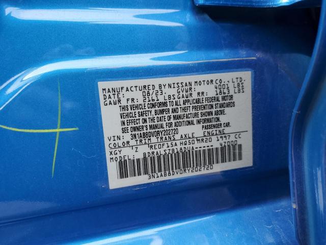 3N1AB8DV0RY202720 - 2024 NISSAN SENTRA SR BLUE photo 12