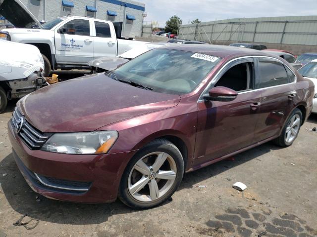 1VWBH7A37CC032804 - 2012 VOLKSWAGEN PASSAT SE BURGUNDY photo 1