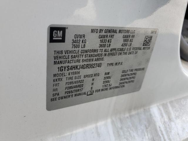 1GYS4HKJ4GR362740 - 2016 CADILLAC ESCALADE ESV LUXURY 白色 照片 13