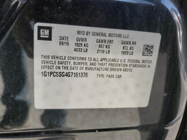 1G1PC5SG4G7161376 - 2016 CHEVROLET CRUZE LIMI LS BLACK photo 12