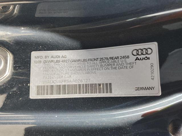 WAUCVAFR5AA026127 - 2010 AUDI S5 PREMIUM PLUS 灰色 照片 12